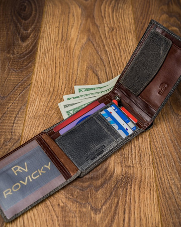 Piękny kolorowy portfel męski skórzany Forever Young®