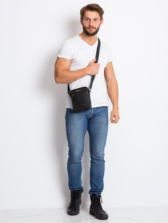 Skórzana saszetka męska torba na ramię listonoszka 