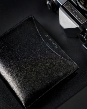 Pojemny portfel męski z naturalnej skóry licowej z ochroną RFID — Rovicky