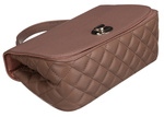 Modna damska listonoszka crossbody z rączką RÓŻOWA torebka z ekoskóry