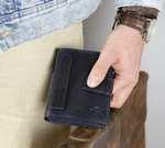 Skórzany portfel męski w stylu retro — Rovicky