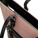 Efektowny shopper z przestronnym środkiem i frontową kieszenią — David Jones