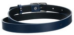 Granatowy pasek damski skórzany 105cm Wąski