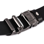 BELTIMORE pasek męski skórzany klamra automat czarny A21 czarny r.100-115 cm