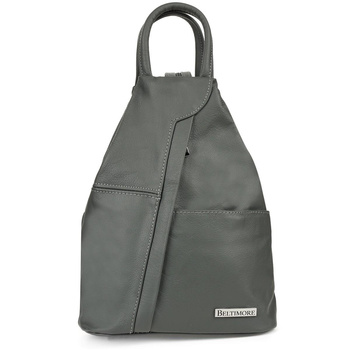 Szary skórzany miejski plecak damski Beltimore