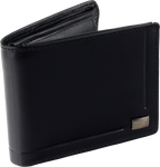 Mały portfel męski skórzany z ochroną RFID biznesowy CZARNY