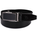 BELTIMORE pasek męski skórzany klamra automat czarny A21 czarny r.100-115 cm