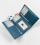 Elegancki portfel damski z modnym wzorem Cavaldi