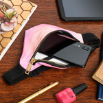 Różowa nerka biodrówka saszetka mała nereczka pastelowa Z32