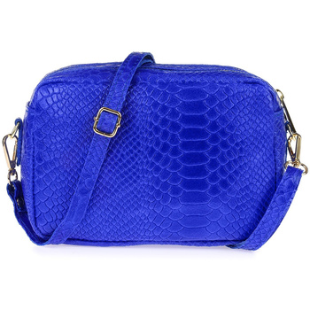 CHABROWA torebka damska Mała skórzana listonoszka kuferek CROCO