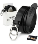 Damski pasek skórzany Beltimore CZARNY 130 cm