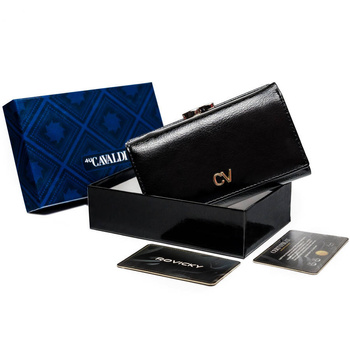 Elegancki pojemny portfel damski na bigiel Cavaldi