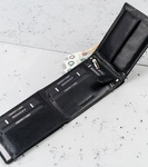 Duży, skórzany portfel męski poziomy bez zapięcia, ochrona RFID - Cavaldi