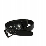 Gładki pasek męski z wysokojakościowej połyskującej skóry naturalnej — Rovicky