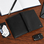 Klasyczny portfel męski skórzany z ochroną RFID. Pion bez zapięcia