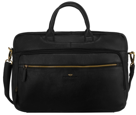 Torba Skórzana na laptopa męska czarna