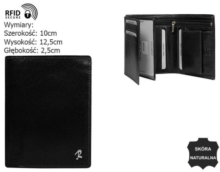 Skórzany portfel męski RFID Rovicky Jakość PREMIUM