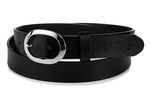 Czarny pasek damski ze skóry naturalnej Beltimore