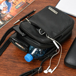 Czarna skórzana torba męska na ramię listonoszka