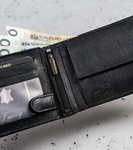 Duży, poziomy portfel za skóry naturalnej bez zapięcia, ochrona RFID — Cavaldi