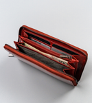 Portfel damski w kształcie piórnika z bawolej skóry naturalnej, RFID - Rovicky