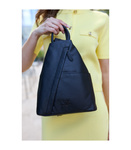 Czarny skórzany miejski plecak Vera Pelle damski