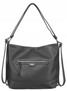 Szara torebka damska duża shopperka na ramię