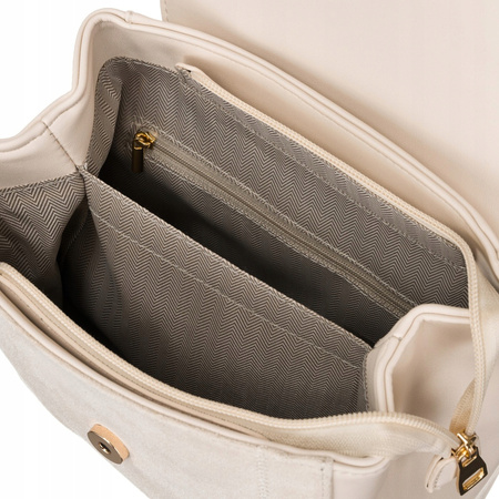 Mały plecak damski beżowy. Elegancki niczym torebka