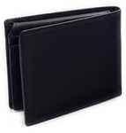 Klasyczny portfel męski ze skóry bydlęcej czarny