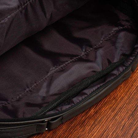 Duża skórzana torba męska do pracy szkoły brązowa