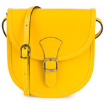 Żółta Beltimore Damska Skórzana Mała Torebka Listonoszka podkówka K68