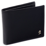 Klasyczny portfel męski ze skóry bydlęcej czarny