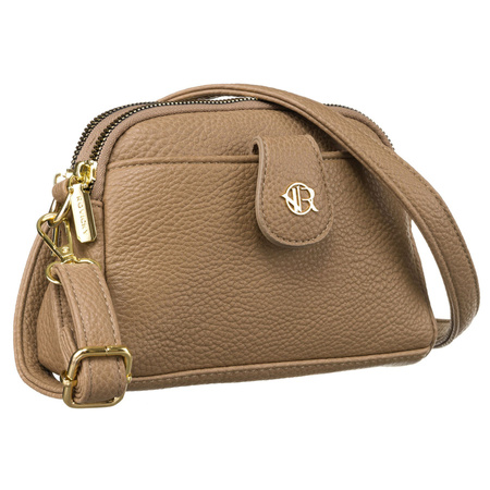 Mini torebka na telefon, portfel i klucze. Beżowa