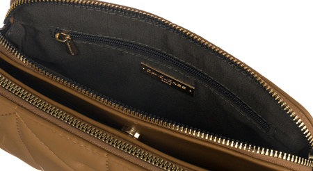 Stylowa mała torebka damska listonoszka eko skóra CAMELOWA. Pikowana.