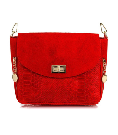 Włoska skórzana torebka listonoszka Vera Pelle