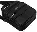 Mała Listonoszka Męska - Skórzana torba na ramię, pionowa