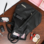 Czarny skórzany miejski plecak damski Beltimore