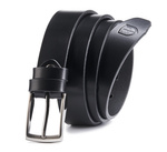 Pasek męski skórzany do garnituru lub jeansów. Czarny