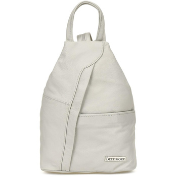 Szary skórzany miejski plecak damski Beltimore