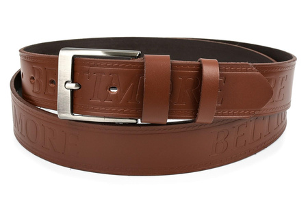 Beltimore pasek skórzany brązowy do spodni jeans 526 brązowy, beżowy 100-115
