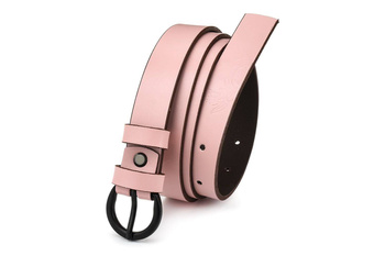 Skórzany pasek damski Beltimore z czarną klamrą