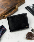 Elegancki portfel męski biznesowy skóra piekiełko