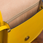 Żółta Beltimore Damska Skórzana Mała Torebka Listonoszka podkówka K68