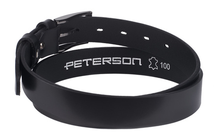 Pasek męski skórzany do garnituru lub jeansów. Czarny