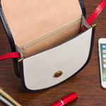 Tommy white Beltimore Damska Skórzana Mała Torebka Listonoszka podkówka K68