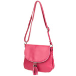 Różowa torebka listonoszka z miękkiej skóry