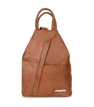 Brązowy skórzany miejski plecak damski Beltimore