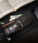 Cienki skórzany portfel męski RFID Buffalo Wild