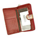 Duży Skórzany PORTFEL DAMSKI ze skóry lakierowanej Pionowy RFID