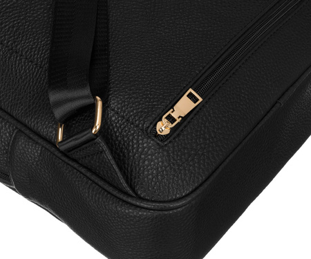 Czarny plecak damski miejski A4